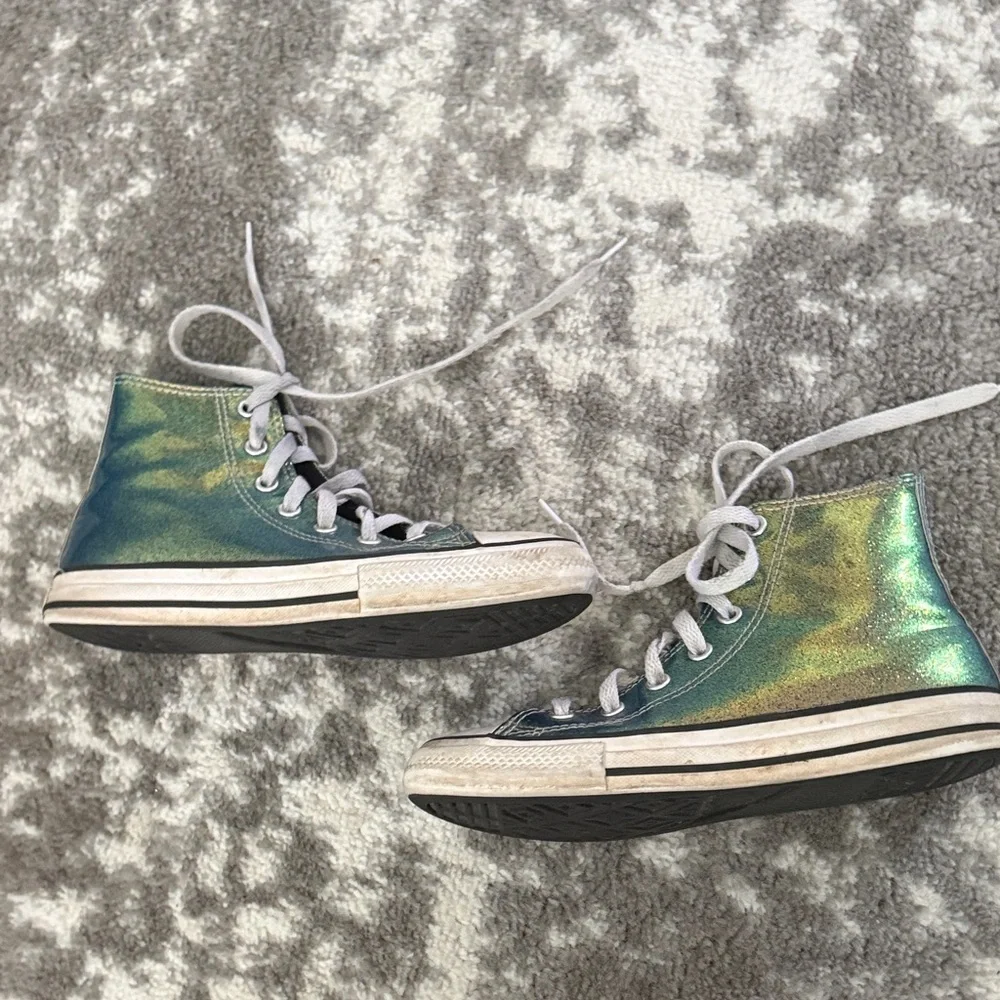 Converse Kids' All Star High Top Sneakers Shoes - Iridescent Green